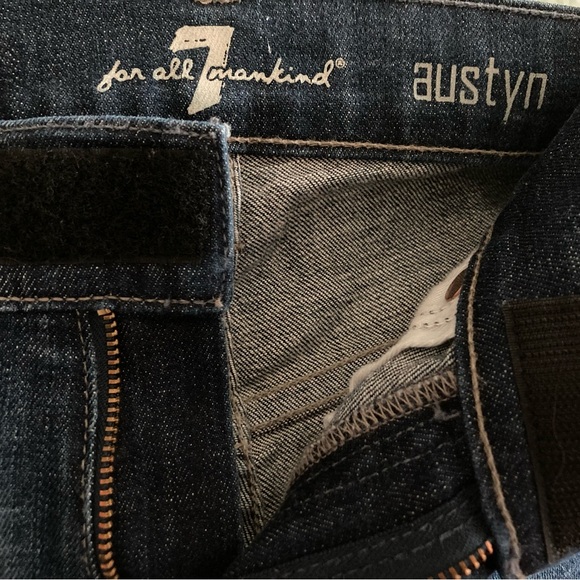 Blue jeans 7 For ALL Mankind jeans straight leg size 30/28 adjustable waste - Picture 10 of 14